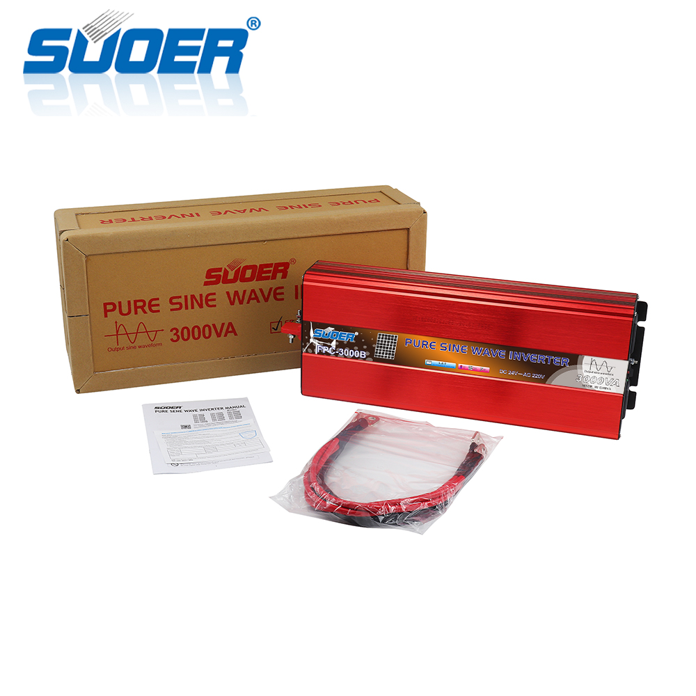 Suoer 3000W 24v DC 220v AC USB interface off grid good inverter pure sine waveform invertor